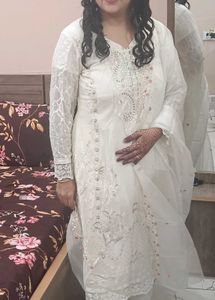 Pakistani White Dress