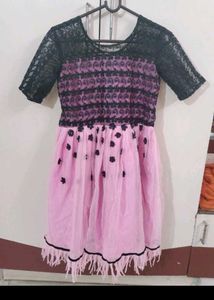 Pink &amp; Black Lace dress