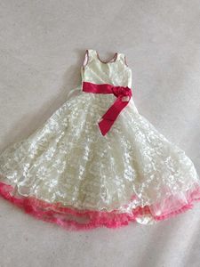 Beautiful Lace Gown with Ribbon