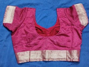 Elegant Maroon Silk Blouse(with margin)