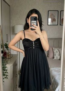 Elegant Black Tulle Dress