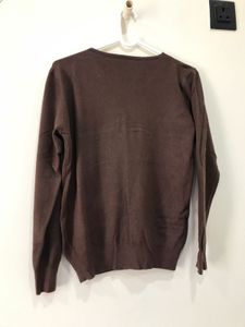 Cozy Brown V-Neck Sweater