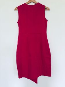 Hot pink sleeveless shift dress