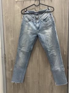Light Wash Distressed Denim Jeans