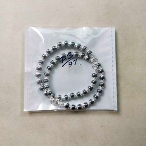 PS97Pure Silver &amp; Black Crystals Baby Nazariya