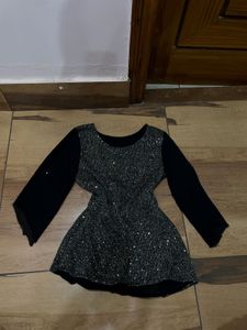 shimmery lace top