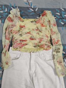 Yellow Floral Top💛