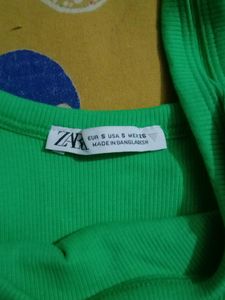 Zara Ruched Ribbed Top