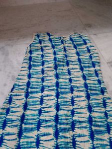 Blue &amp; White Tie-Dye Kurta