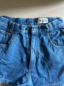 Classic Blue Denim Shorts