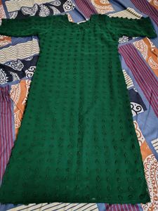 Elegant Green Textured Kurta xxl