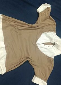 Brown Layered Look Top