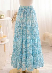 Boho Floral Tiered Maxi Skirts