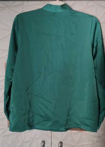 Elegant Satin Green Top