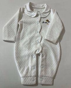 Adorable Baby Girl's White Romper