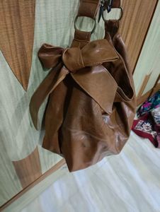 Chic Brown Leather Hobo Bag
