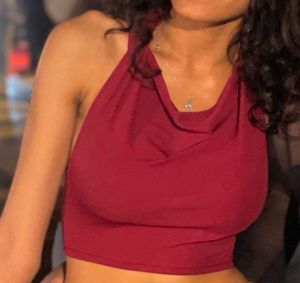 Chic Halter Neck Red Top