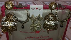 3 Elegant Kundan Necklace and 10 Earring Set