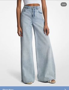 H&M Light Wash Wide Leg Jeans