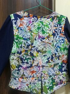 Stylish Floral Print Jacket