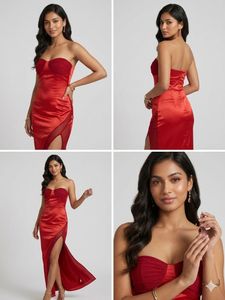 Stunning Red Strapless Gown