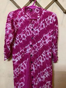 Pink Tie-Dye Kurta