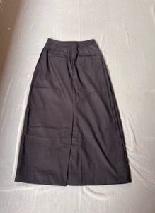 Charcoal Pleated Formal Skirt