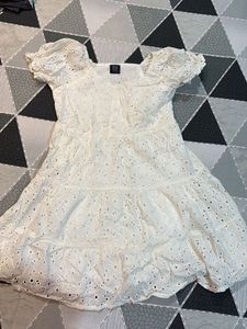 White Eyelet Mini Dress