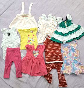 12 Pairs Baby Girl Clothes Bundle
