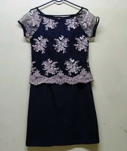 Elegant Lace Overlay Dress