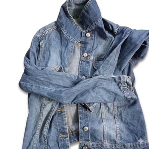 Classic Denim Jacket &amp; Plaid Long Sleeve