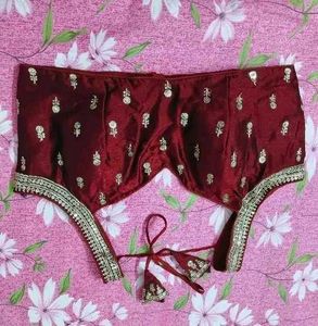 Maroon Embroidered Blouse