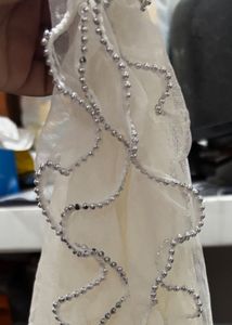 Elegant Cream net dupatta