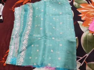 Pink &amp; Blue Saree Blouse