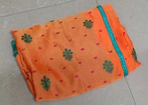 orange saree