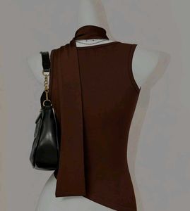 Brown sequin Embellished Top