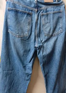 Classic Blue Wash Wide Leg Jeans
