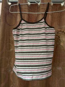 Striped Spaghetti Strap Tank Top