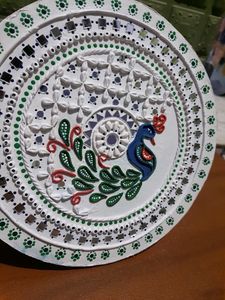 beautiful peacock 🦚 lippan art 🎨✨️