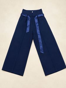 Elegant Navy Blue Palazzo Pants
