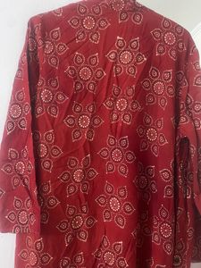 Fabindia Floral Print Mirror Work Shrug, Size
