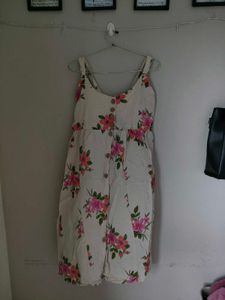 Floral Button-Front Midi Dress