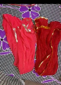 Red Ethnic Dupatta Set