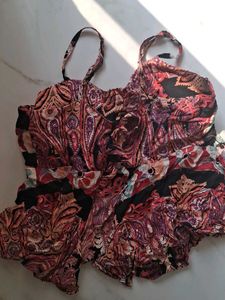 Boho Print Spaghetti Strap Dress