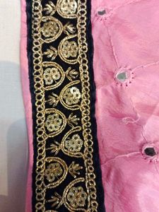 Pretty Pink Skirt with Mirror Work for 10 to 2 yea
