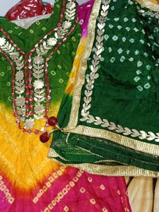 Vibrant Bandhani Kurta Set