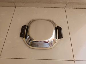 Unused Stainless Steel Serving Tray with Handles