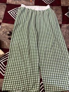Green Gingham Palazzos