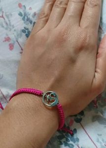 Pink Om Charm Bracelet