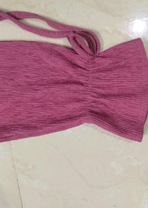 SHIRT TYPE CROP TOP